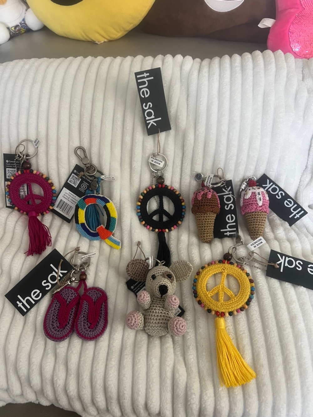 Brand new The Sak  Crochet lKeychain / bag charm